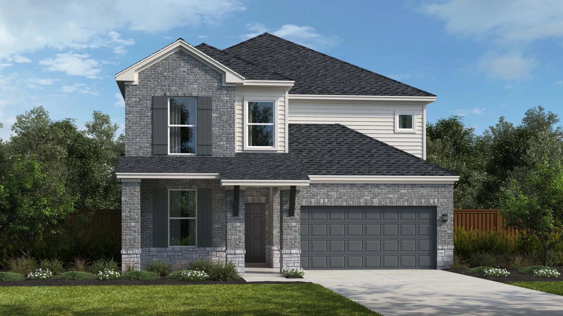 Builder rendering of a Scott Felder Homes home in Flora, Hutto