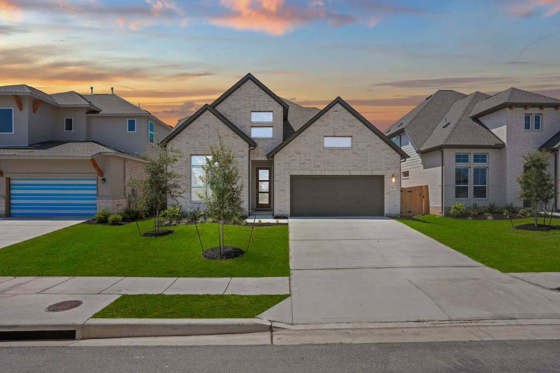 Exterior of a Coventry Homes home in The Grove at Blackhawk, Pflugerville