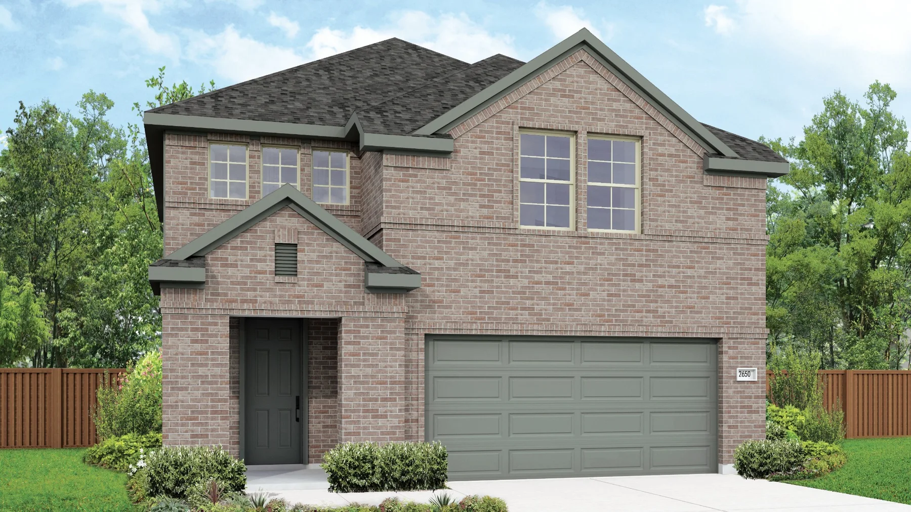 Builder rendering of a DRB Homes home in Heritage Mill, Hutto