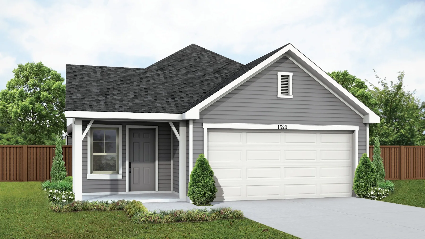 Builder rendering of a DRB Homes home in Heritage Mill, Hutto
