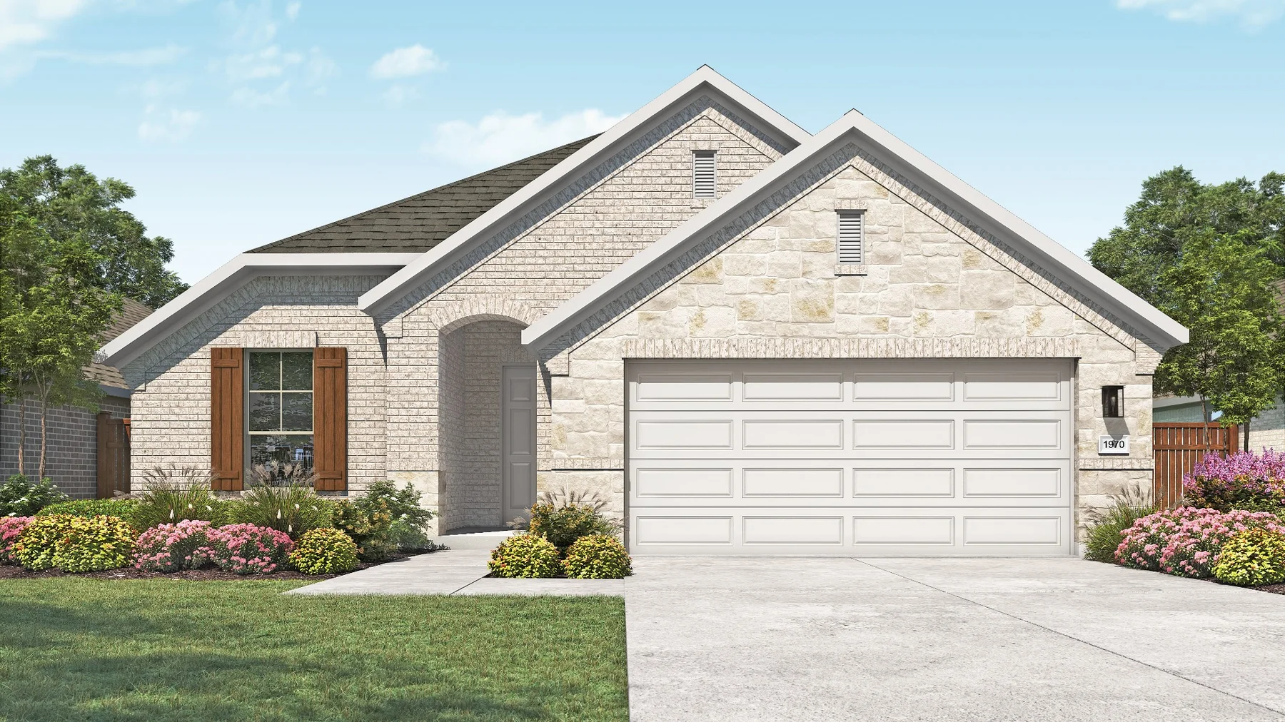 Builder rendering of a DRB Homes home in Heritage Mill, Hutto
