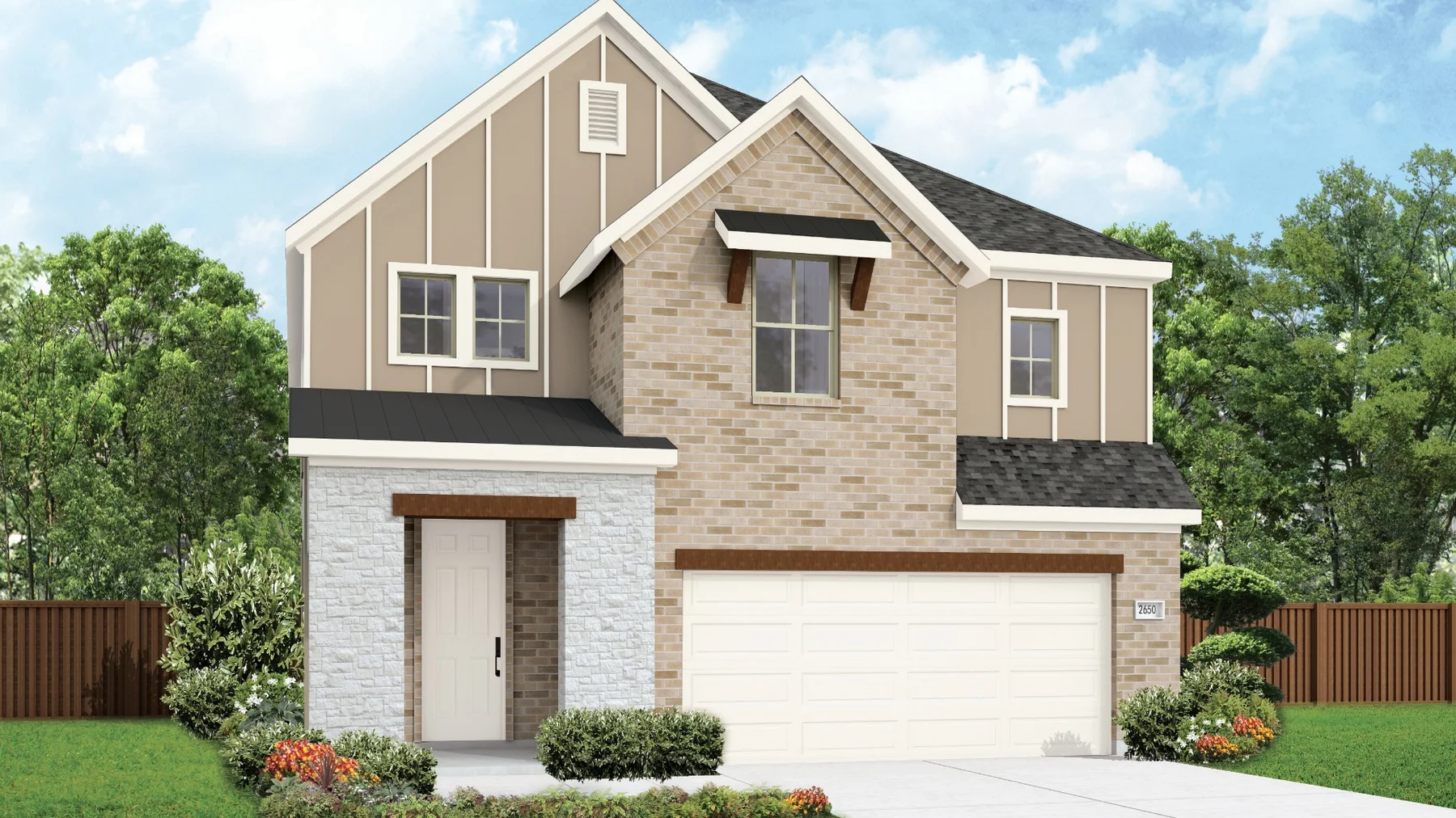 Builder rendering of a DRB Homes home in Heritage Mill, Hutto
