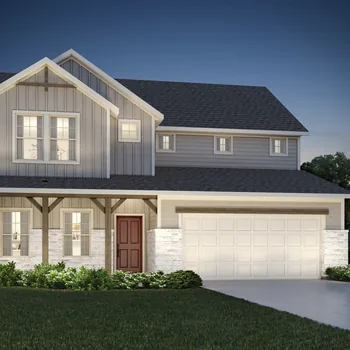 Builder rendering of a Meritage Homes home in Prairie Winds, Hutto