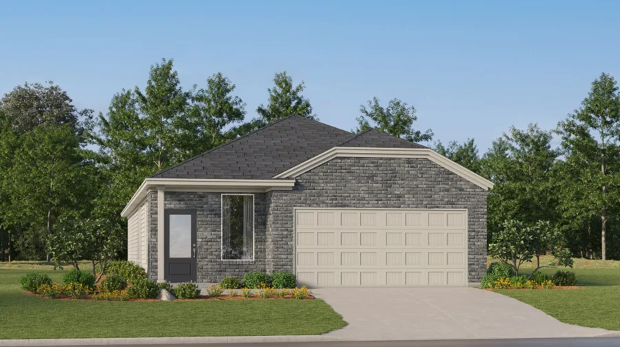 Builder rendering of a Lennar home in Winfield Park, Hutto