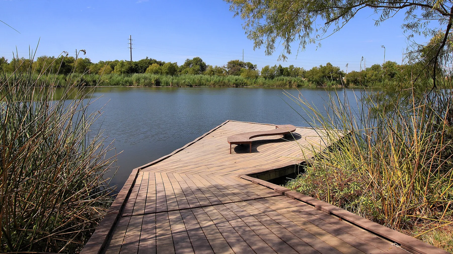 Fishing dock, Hutto Lake Park, 2022